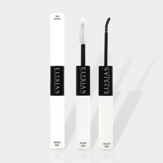 Bond and seal bottle opened up so both sides of the brush are viewable